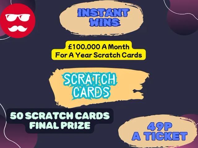 £100,000 A Month For A Year Scratch Cards 1